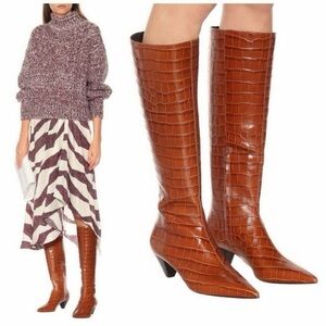 Mercedes Castillo Donique leather knee-high boots 7.5